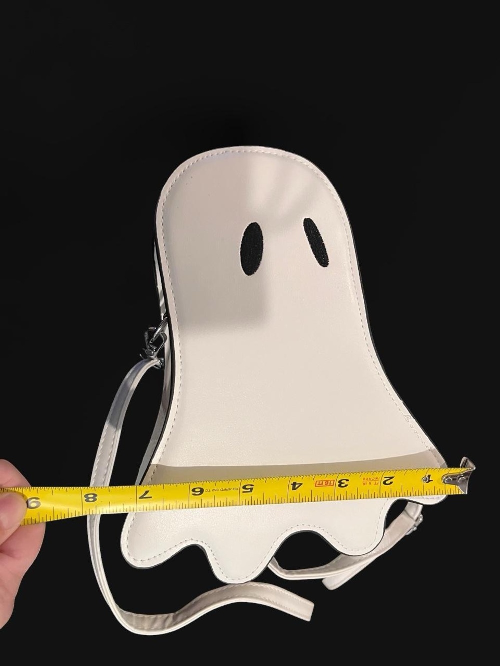 Brand New White Ghost Crossbody Bag - Cute Halloween Spooky Novelty Purse - Picture 4 of 8